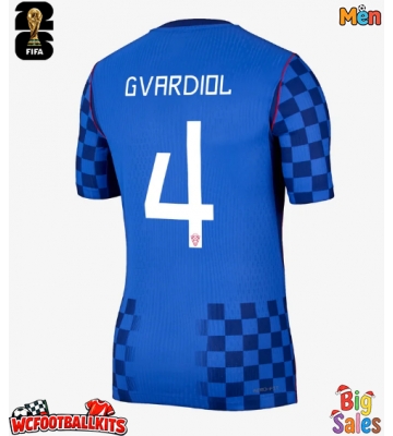 Croatia Josko Gvardiol #4 Replica Away Stadium Shirt World Cup 2026 Short Sleeve